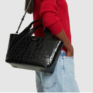 NWOT Anine Bing Maya Oversized Embossed Leather Tote